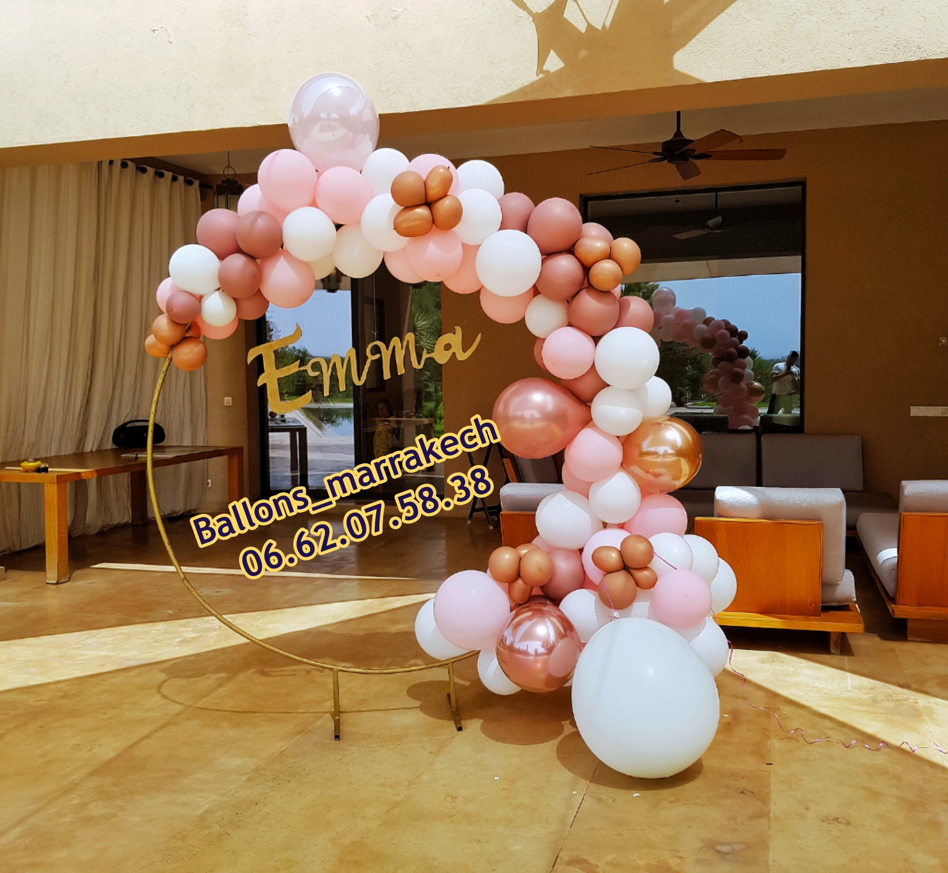 Arche De Ballons Demi-Arche 1,5m + 2,5m - Avec Socle Et Clips - Doré - Pour Mariage, Anniversaire, Décoration