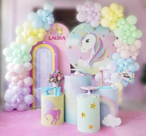 Décoration ballons theme licorne